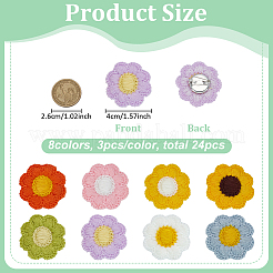 24Pcs 8 Colors Polyester Iron Lapel Pins for Backpack Clothes&nbsp;JEWB-FG0001-56