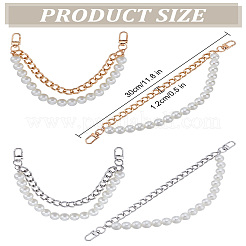 2Pcs 2 Colors Imitation Pearl Beads Bag Straps&nbsp;FIND-LP0004-55