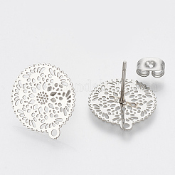 Non-Tarnish 304 Stainless Steel Stud Earring Findings&nbsp;STAS-S079-31B