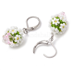 Glass Seed Beads Leverback Earrings&nbsp;EJEW-MZ00324-02
