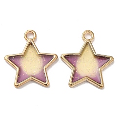 Rack Plating Alloy Epoxy Resin Pendants&nbsp;ENAM-K069-09G