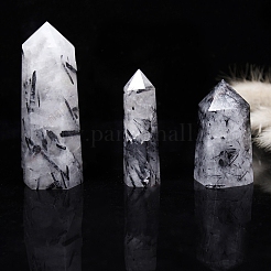 Point Tower Natural Tourmalinated Quartz Home Display Decoration&nbsp;PW-WG71006-04