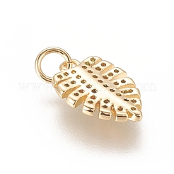 Brass Micro Pave Cubic Zirconia Pendants&nbsp;ZIRC-F112-03G