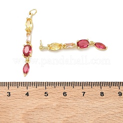 Brass Micro Pave Cubic Zirconia Pendants&nbsp;KK-H259-12C-G01