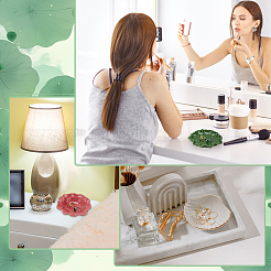4Pcs 4 Colors Lotus Leaf Ceramics Jewelry Decorative Plates&nbsp;AJEW-PH0008-40