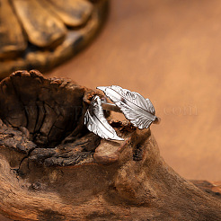 304 Stainless Steel Cuff Open Rings for Women&nbsp;WG0513E-02