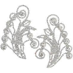 1Pair Brass Rhinestone Wedding Dress Decoration Accessories&nbsp;FIND-GF0006-54
