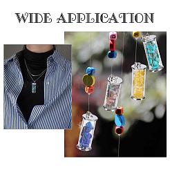 8Pcs 8 Style Alloy & Glass Wish Bottle Pendants&nbsp;G-PH0001-45