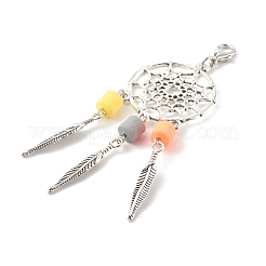 Tibetan Style Alloy Big Pendants&nbsp;HJEW-JM00495