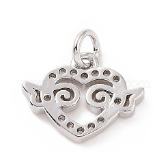 Brass Micro Pave Cubic Zirconia Charms&nbsp;KK-C012-23P