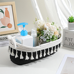 Cotton Rope Woven Storage Basket&nbsp;AJEW-WH20020-153D