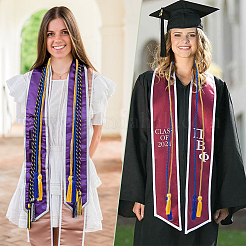 2Pcs 2 Colors Polyester Doctoral Cap Graduation Tassel Pendant Hanging&nbsp;FIND-CP0003-38A