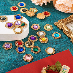 48Pcs 12 Colors Glass Cabochons&nbsp;GLAA-TA0001-52