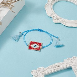 Handmade Japanese Seed Rectangle Braided Bead Bracelets&nbsp;BJEW-MZ00022-03