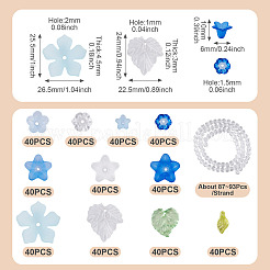 440Pcs 12 Styles Transparent Acrylic Pendants&nbsp;TACR-TA0001-85