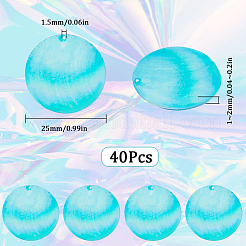 40Pcs AB Color Plated Capiz Shell Pendants&nbsp;SSHEL-SC0001-26