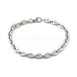 304 Stainless Steel Coffee Bean Chain Bracelets for Women Men&nbsp;BJEW-F488-01P-01