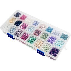 Eco-Friendly Dyed Glass Pearl Round Beads&nbsp;HY-PH0011-01-6mm