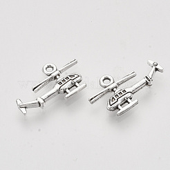 Tibetan Style Alloy Pendants&nbsp;X-TIBEP-T009-27AS-RS