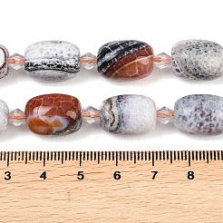 Natural Fire Crackle Agate Beads Strands&nbsp;G-K393-G04-12x16