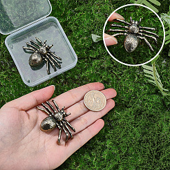 2Pcs Spider Alloy Display Decorations&nbsp;DJEW-SP0001-47