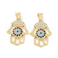 Brass Micro Pave Cubic Zirconia Pendants&nbsp;ZIRC-P106-26G