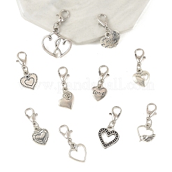 20Pcs 10 Styles Alloy Pendant Decorations&nbsp;HJEW-YW00496