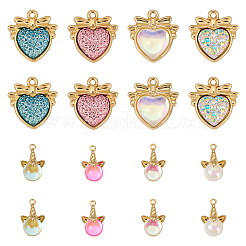 16Pcs 8 Styles Resin Pendants&nbsp;RESI-TA0002-14
