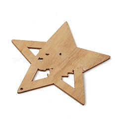 Christmas Theme Natural Wood Big Pendants&nbsp;WOOD-B001-15