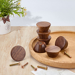 Round Walnut Wood Box Pull Handle&nbsp;LS-AJEW-WH0816-327
