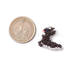 Glass Seed Beaded Squirrel Pendants&nbsp;PALLOY-MZ00584
