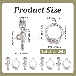 10Pcs 304 Stainless Steel Toggle Clasps&nbsp;STAS-SC0010-67