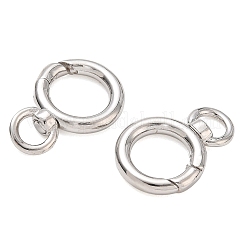 Rack Plating Brass Spring Gate Rings with Swivel Ring&nbsp;KK-CBAB1AF-09P