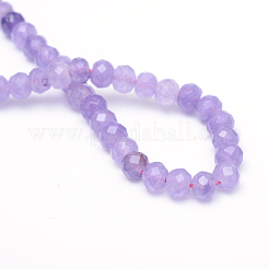 Faceted Rondelle Dyed Natural White Jade Bead Strands&nbsp;X-G-R343-6x8-03