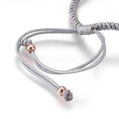 Nylon Cord Braided Bead Bracelets Making&nbsp;BJEW-F360-FRG03