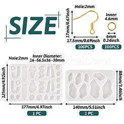 2Pcs 2 Style Twist Geometry Pendant Silicone Molds&nbsp;DIY-TA0005-56