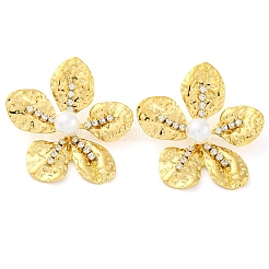 304 Stainless Steel Flower Stud Earrings for Women&nbsp;EJEW-U023-04G-02