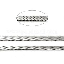 Tarnish Resistant 304 Stainless Steel Flat Snake Chains&nbsp;CHS-E012-04P