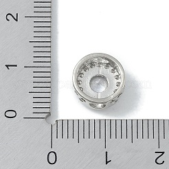Rack Plating Brass Micro Pave Clear Cubic Zirconia Beads&nbsp;KK-A220-05P
