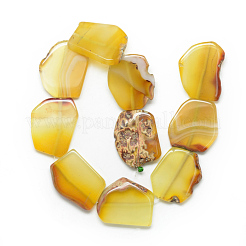 Natural Striped Agate/Banded Agate Beads Strands&nbsp;G-S235-03