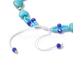 Rhombus Cylinder Seed Bead Beaded Bracelets&nbsp;BJEW-MZ00145-02
