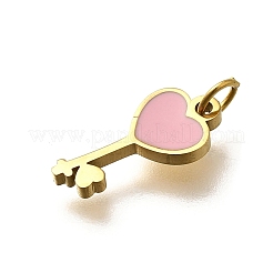 304 Stainless Steel Enamel Charms&nbsp;STAS-R153-05G-03