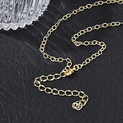 3MM Brass Textured Cable Chain Necklaces for Women&nbsp;KK-CBA4FD4-12G