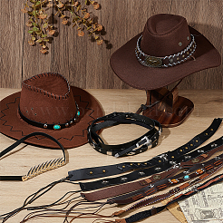 14Pcs 14 Styles PU Leather Hat Bands&nbsp;AJEW-OC0015-69