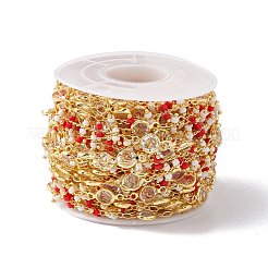 Handmade Eco-friendly Brass Flat Round Link Chains&nbsp;CHC-E025-03G