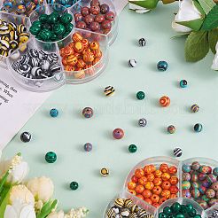 280Pcs 7 Colors Synthetic Malachite Beads&nbsp;G-SZ0001-98B