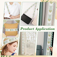 5M Leaf Jacquard Polyester Ribbon&nbsp;OCOR-WR0002-20A