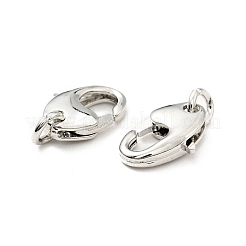 Rack Plating Brass Lobster Claw Clasps&nbsp;KK-G416-24P