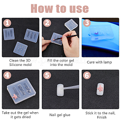 3Pcs 3 Styles Nail Art Silicone Molds&nbsp;MRMJ-FH0001-48