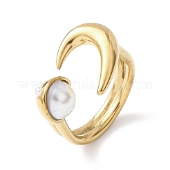 Opaque Acrylic Imitation Pearl Cuff Rings&nbsp;RJEW-P177-03D-G